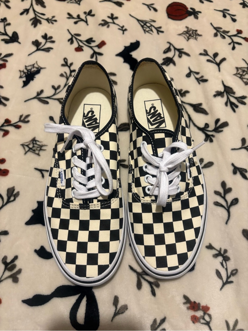 Vans Kids Black and White Checkerboard Lace-Up Sneakers